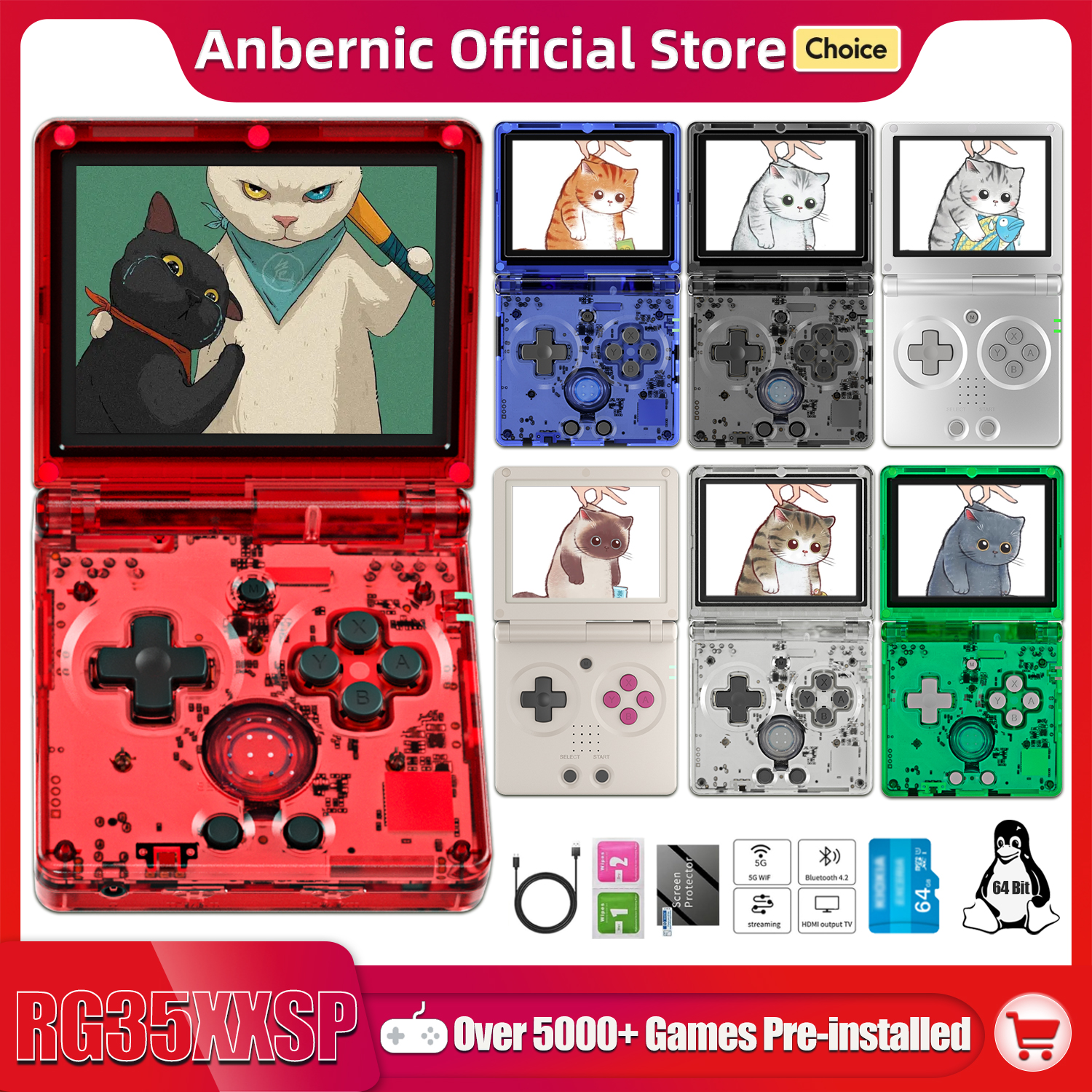 Gaming Console Online - Anbernic NIEUWE RG35XXSP Flip Handheld Game