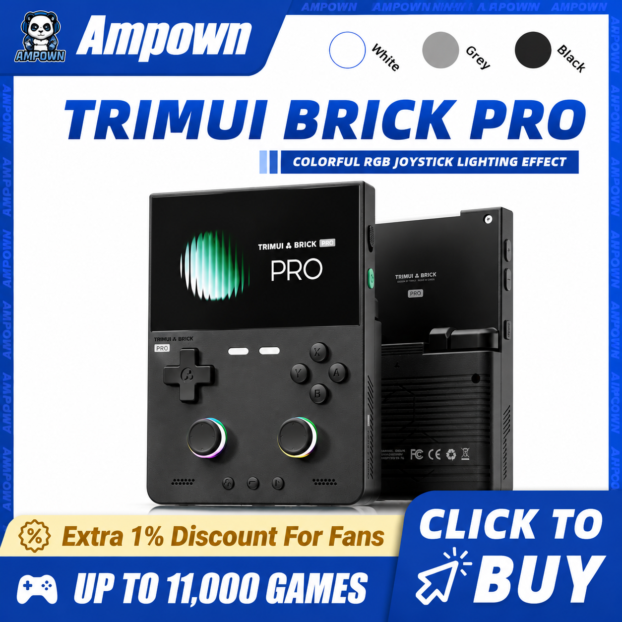 Gaming Console Tower - TRIMUIBRICK PRO Handheld Game Players 3.5''