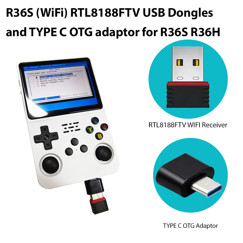 Gaming Console In 2026 - 2026 R36S (WiFi) RTL8188FTV USB-dongles en