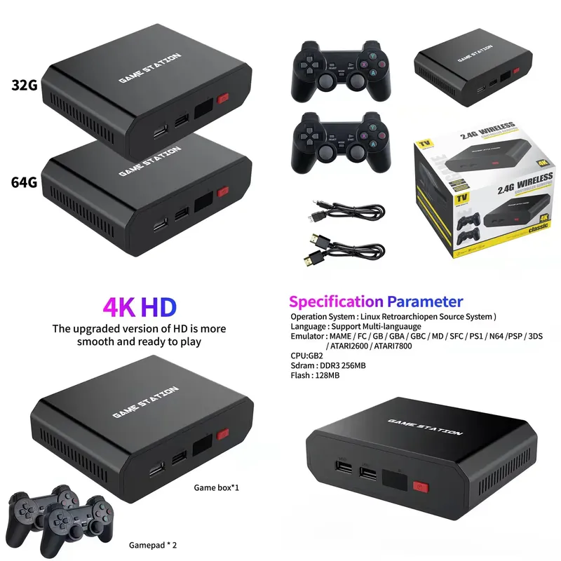 Gaming Console Video - M8plus HD Videogame Console Box 2.4G