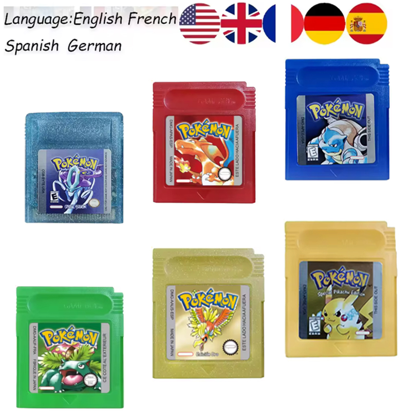 Gaming Console Video - NIEUW***Pokemon Rood Blauw Kristal Gouden Groen