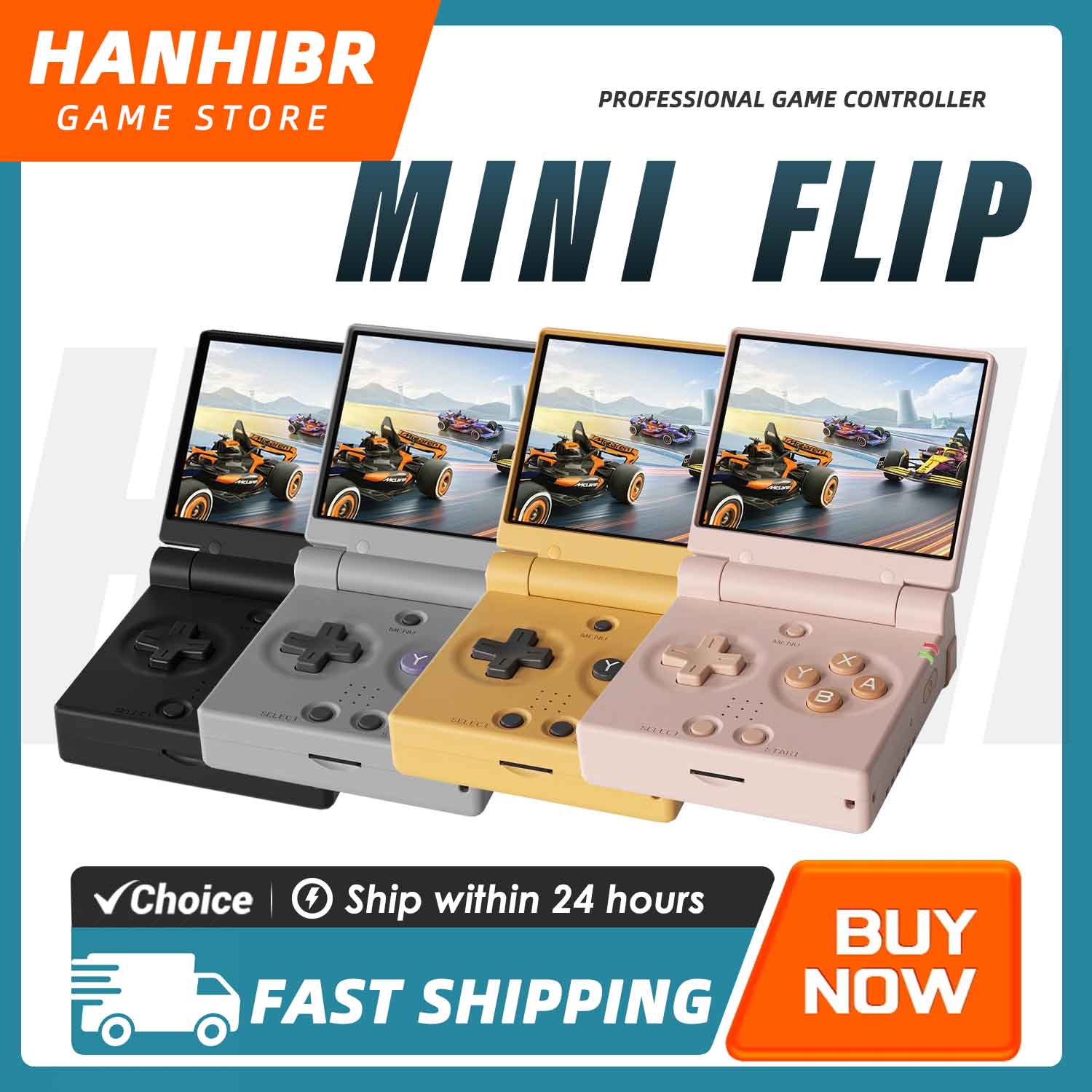 Gaming Console Tower - MIYOO MINI FLIP Handheld Game Console