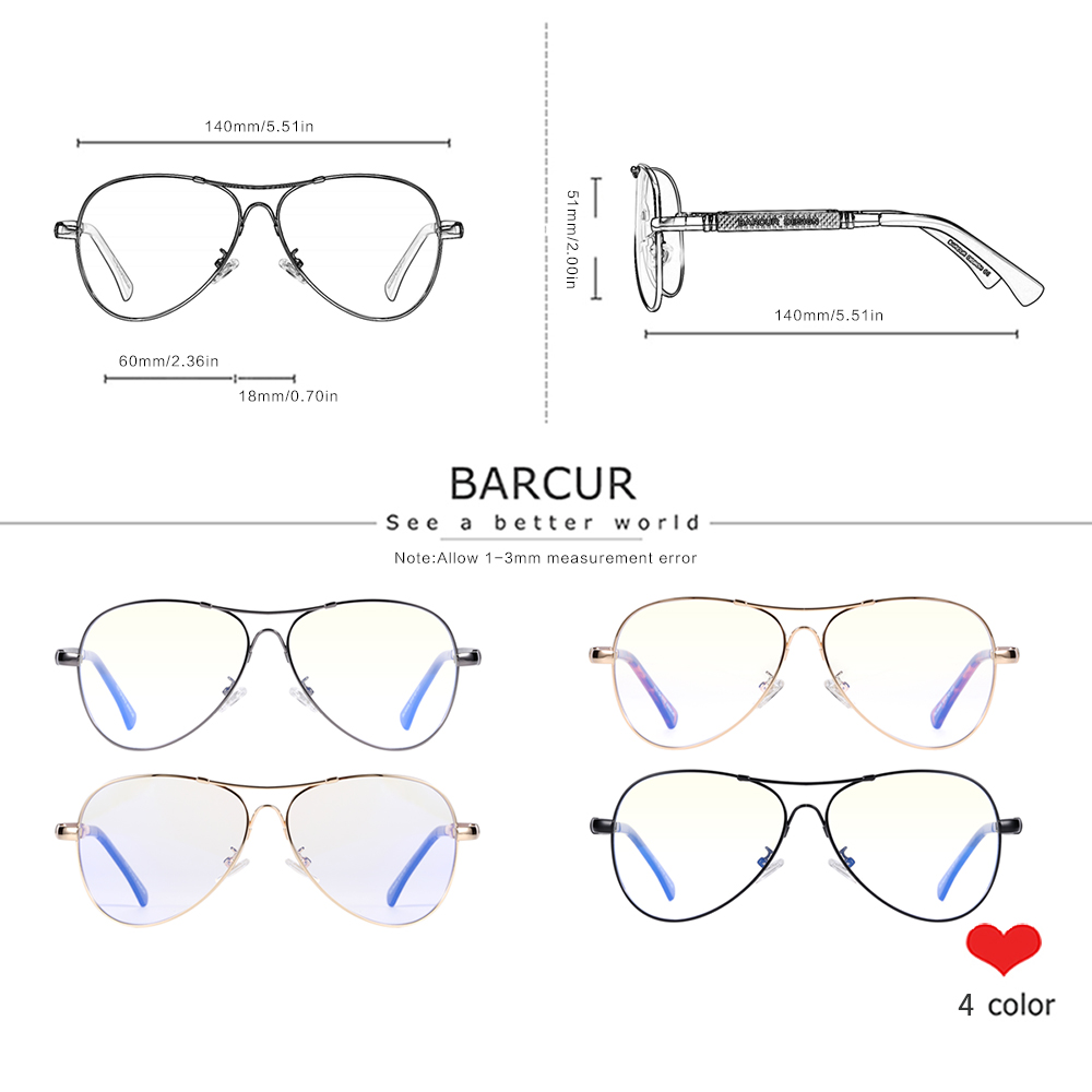 BARCUR Anti-blauw licht blokke - Gaming Glasses Uv recensie en prijs