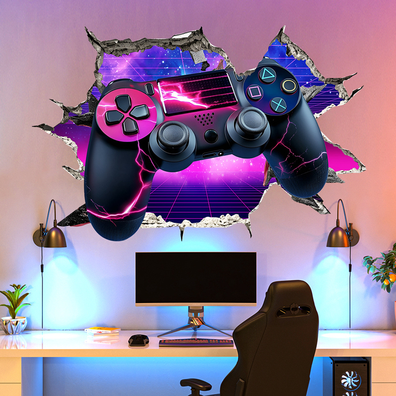 Grote gaming poster, kapotte m - Gaming Console Tower recensie en prijs