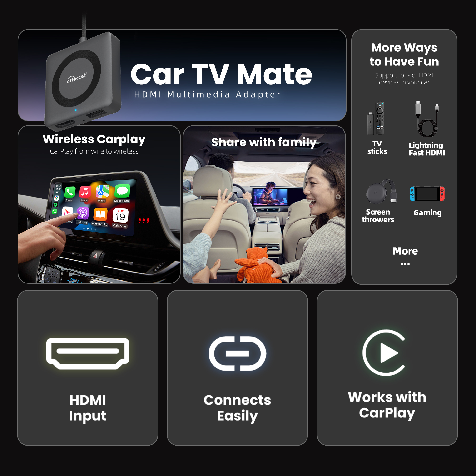 Draadloze CarPlay-adapter OTTO - Gaming Console Video recensie en prijs